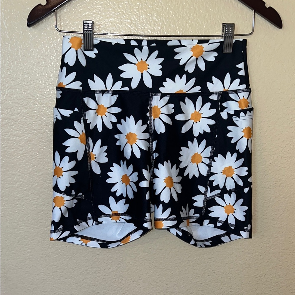 Gilly Hicks Black and White Floral Athletic Shorts